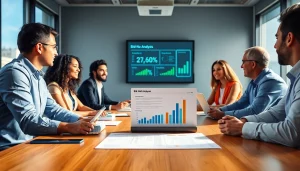 Evaluate the Bid-No-Bid Analysis with a professional team in a bright meeting room.