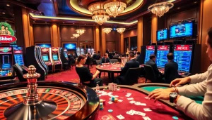 Experience the thrilling online gambling atmosphere at Shbet with exciting games and vibrant casino visuals.